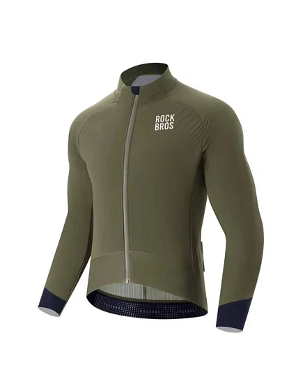 Rockbros YDWT014 zimní dvouvrstvá fleecová cyklistická bunda velikost XL - zelená Rockbros YDWT014 zimní dvouvrstvá fleecová cyklistická bunda velikost XL - zelená