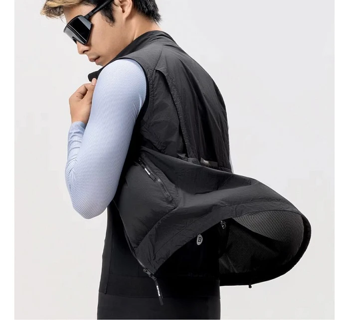 Rockbros YDMJ003 jarní/podzimní větruodolná vesta velikost XL - černá Rockbros YDMJ003 jarní/podzimní větruodolná vesta velikost XL - černá