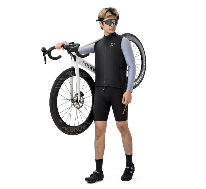 Rockbros YDMJ003 jarní/podzimní větruodolná vesta velikost XXL - černá Rockbros YDMJ003 jarní/podzimní větruodolná vesta velikost XXL - černá