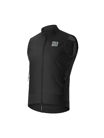 Rockbros YDMJ003 jarní/podzimní větruodolná vesta velikost XXL - černá Rockbros YDMJ003 jarní/podzimní větruodolná vesta velikost XXL - černá
