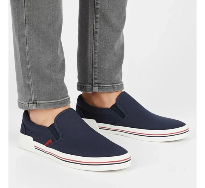 męskie slip on granatowe model 22087109 - FILIPPO męskie slip on granatowe model 22087109 - FILIPPO