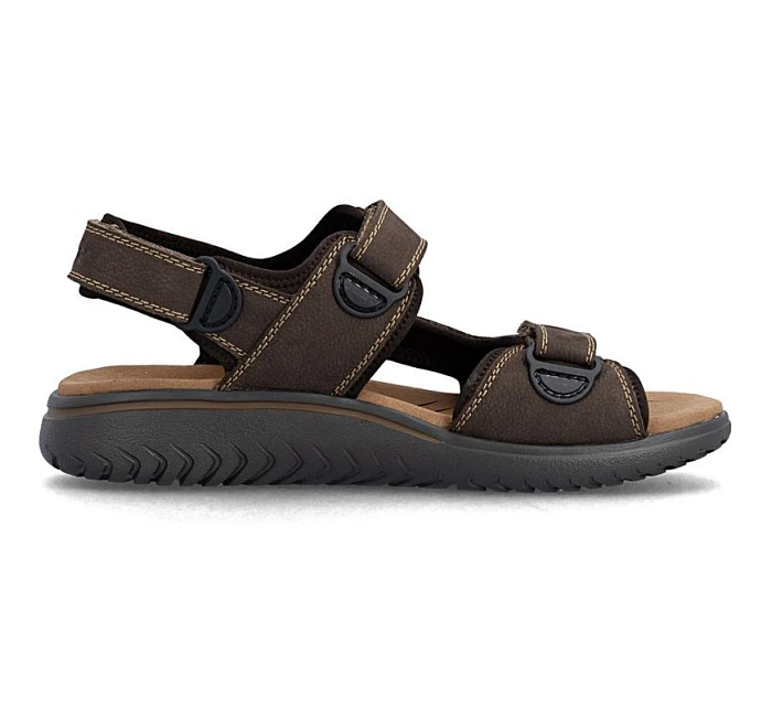 Pánské kožené sandály na suchý zip hnědé Rieker 26450-26 Pánské kožené sandály na suchý zip hnědé Rieker 26450-26