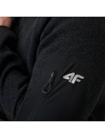 Pánský fleece 4F M443 deep black melange 4FWSS26TFLEM443 20M