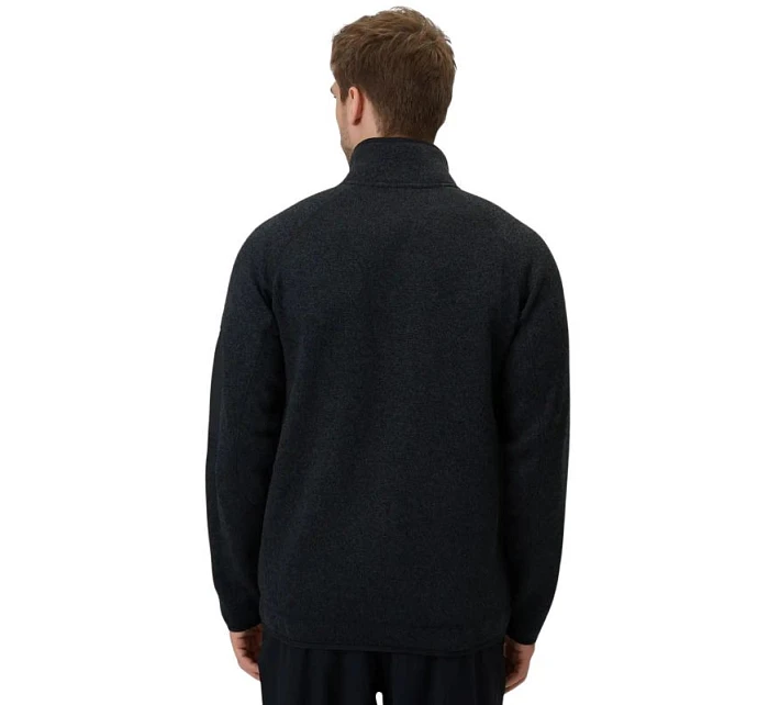 Pánský fleece 4F M443 deep black melange 4FWSS26TFLEM443 20M Pánský fleece 4F M443 deep black melange 4FWSS26TFLEM443 20M