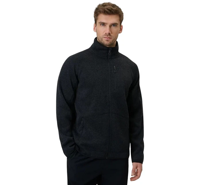 Pánský fleece 4F M443 deep black melange 4FWSS26TFLEM443 20M Pánský fleece 4F M443 deep black melange 4FWSS26TFLEM443 20M