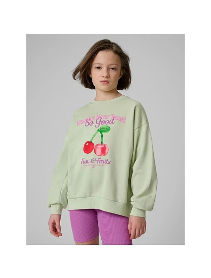 Dívčí volná mikina s kapucí model 22088551 - 4F