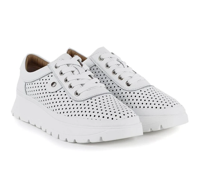 Dámská kožená ažurová bílá polobotka Vinceza 79629 Dámská kožená ažurová bílá polobotka Vinceza 79629