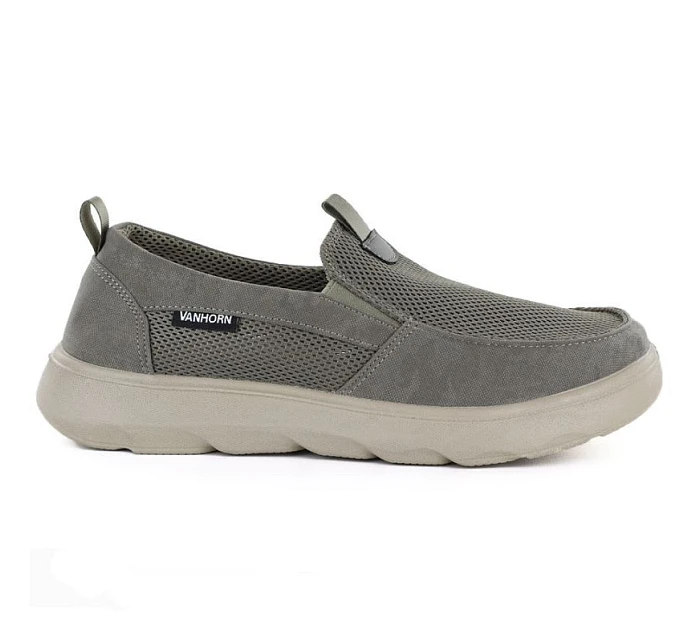 Pánské khaki polobotky Vanhorn slip-on WN32302 Pánské khaki polobotky Vanhorn slip-on WN32302