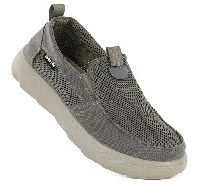 Pánské khaki polobotky Vanhorn slip-on WN32302 Pánské khaki polobotky Vanhorn slip-on WN32302