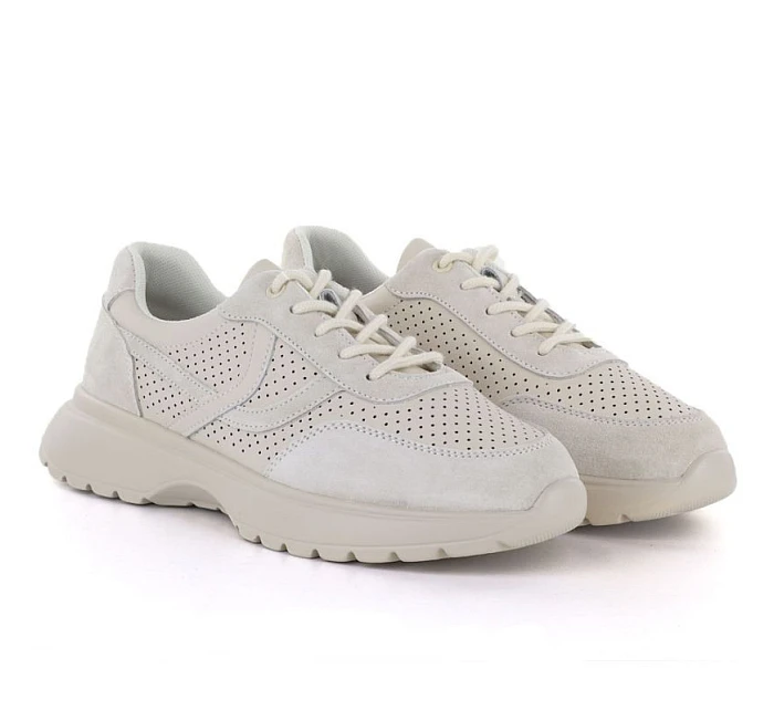 Dámské kožené sportovní polobotky béžové barvy Vinceza 41507 Dámské kožené sportovní polobotky béžové barvy Vinceza 41507