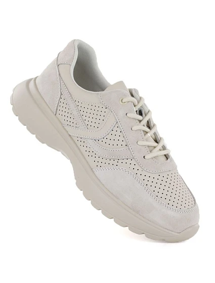 Dámské kožené sportovní polobotky béžové barvy Vinceza 41507 Dámské kožené sportovní polobotky béžové barvy Vinceza 41507