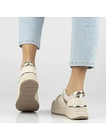 Dámské kožené polobotky béžové model 22116796 dámské - FILIPPO