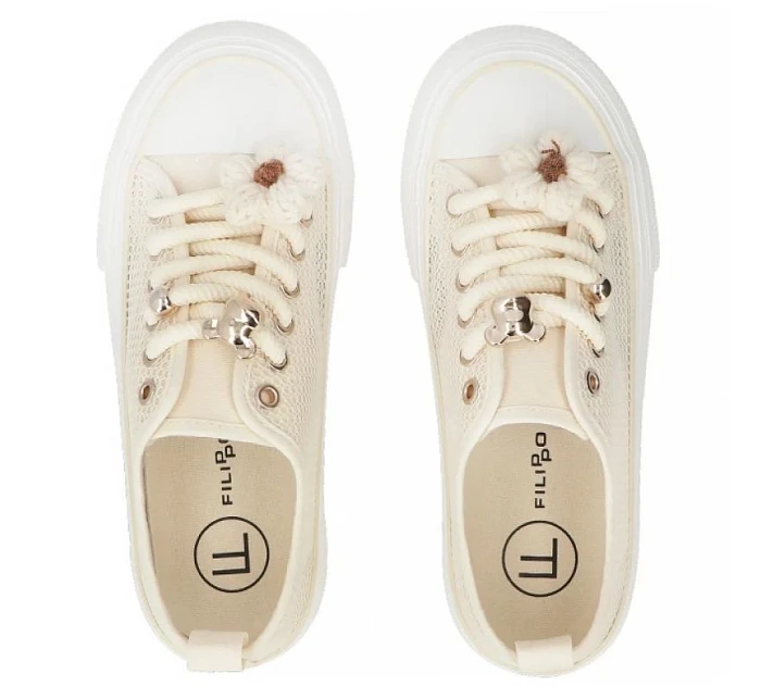 Dámské síťované tenisky na platformě béžové Filippo DTN7855 dámské Dámské síťované tenisky na platformě béžové Filippo DTN7855 dámské