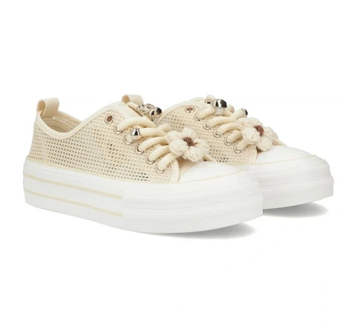 Dámské síťované tenisky na platformě béžové Filippo DTN7855 dámské Dámské síťované tenisky na platformě béžové Filippo DTN7855 dámské