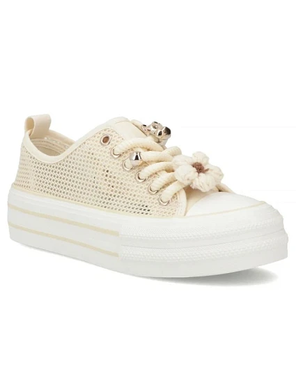 Dámské síťované tenisky na platformě béžové Filippo DTN7855 dámské Dámské síťované tenisky na platformě béžové Filippo DTN7855 dámské