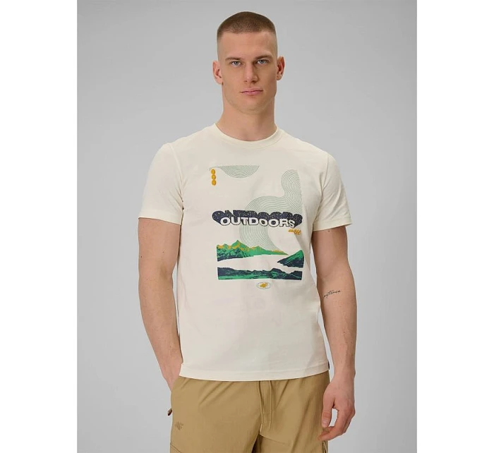 Pánské tričko s potiskem 4F 4FRAW25TTSHM3378-11S pánské Pánské tričko s potiskem 4F 4FRAW25TTSHM3378-11S pánské