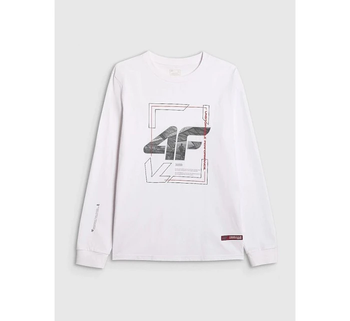 Pánské tričko s potiskem a dlouhým rukávem 4F 4FRAW25TLONM606-10S pánské Pánské tričko s potiskem a dlouhým rukávem 4F 4FRAW25TLONM606-10S pánské