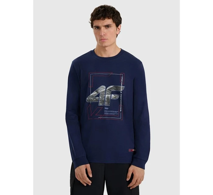 Pánské tričko s potiskem a dlouhým rukávem 4F 4FRAW25TLONM606-31S pánské Pánské tričko s potiskem a dlouhým rukávem 4F 4FRAW25TLONM606-31S pánské