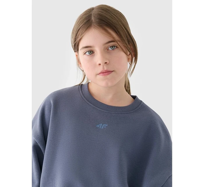 Dívčí mikina bez kapuce 4F 4FJRSS24TSWSF1331-32S Dívčí mikina bez kapuce 4F 4FJRSS24TSWSF1331-32S