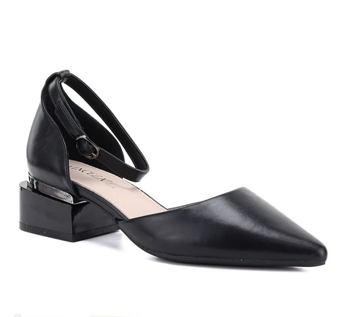 Dámské lodičky na klínku s páskem černé Vinceza 62278 Dámské lodičky na klínku s páskem černé Vinceza 62278