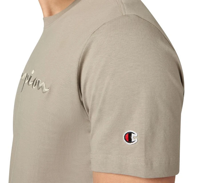 Pánské tričko Champion SS Tee beige 220273 ES035 pánské Pánské tričko Champion SS Tee beige 220273 ES035 pánské