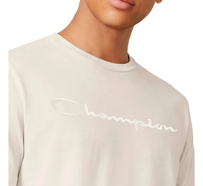 Pánské tričko Champion SS Tee cream 220273 YS084 pánské Pánské tričko Champion SS Tee cream 220273 YS084 pánské