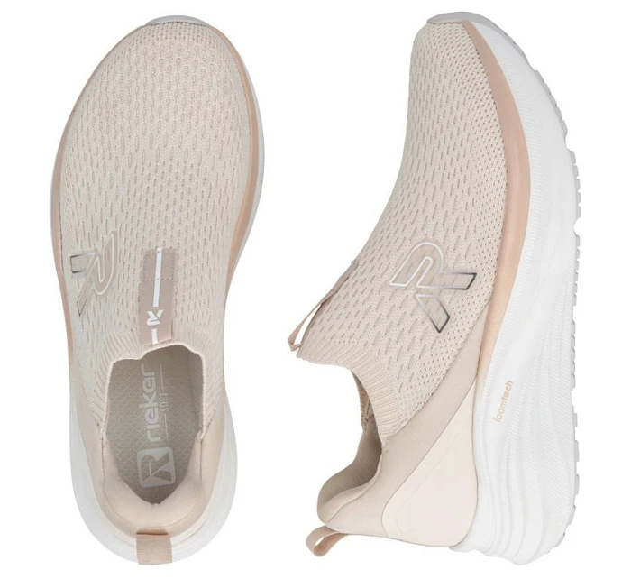 Béžová slip-on sportovní obuv Rieker W4100-60 Béžová slip-on sportovní obuv Rieker W4100-60