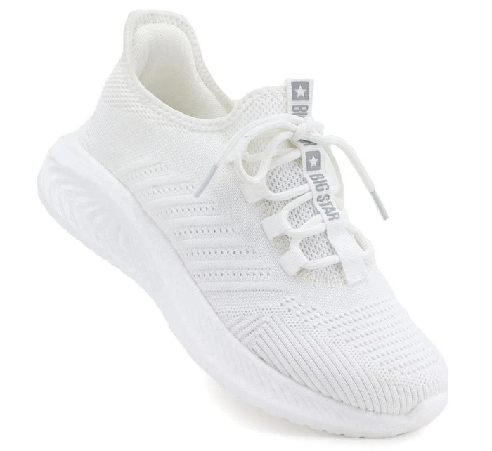 Pánská textilní sportovní polobotka bílá Big Star UU174004 Pánská textilní sportovní polobotka bílá Big Star UU174004