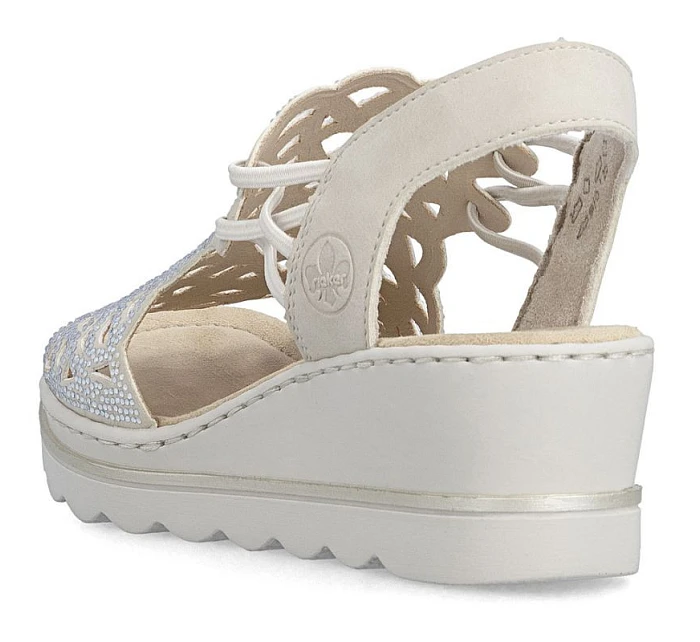 Béžové dámské sandály na platformě Rieker 67465-62 Béžové dámské sandály na platformě Rieker 67465-62