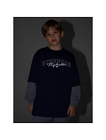 Chlapecké volné tričko s potiskem 4F 4FJRSS26TTSHM3465-31S dětské