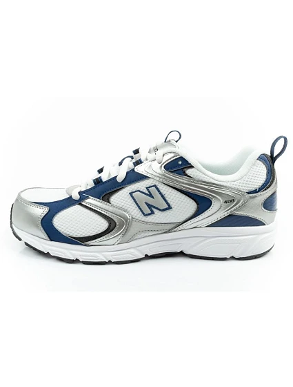 New Balance 408 pánské sportovní tenisky módní pohodlné bílé stříbrné