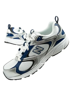 New Balance 408 pánské sportovní tenisky módní pohodlné bílé stříbrné