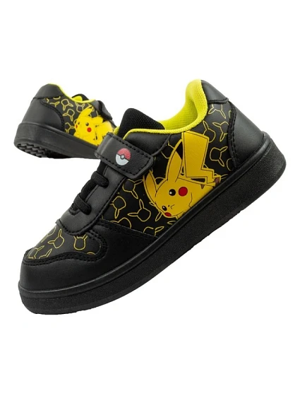 Leomil dětské sportovní boty Pokemon lehké tenisky na suchý zip černé