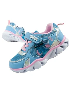 Leomil dětské sportovní boty tenisky Stitch lightweight Velcro LED blue