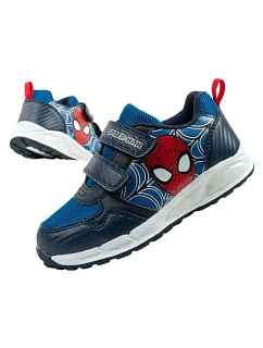 Leomil dětské sportovní boty tenisky Spiderman lehké na suchý zip černé modré