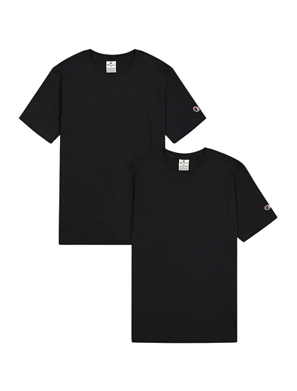 Pánské tričko Champion s krátkým rukávem 2-pack black 220267 KK001 pánské