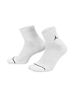 Ponožky Nike Jordan, balení po 3 kusech, bílé, DX9655 100 Ponožky Nike Jordan, balení po 3 kusech, bílé, DX9655 100