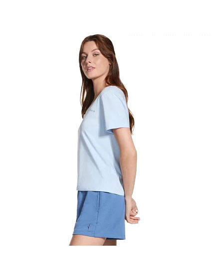 Tričko Signature s výstřihem do V model 22399302 modré, velikost L - Skechers Tričko Signature s výstřihem do V model 22399302 modré, velikost L - Skechers