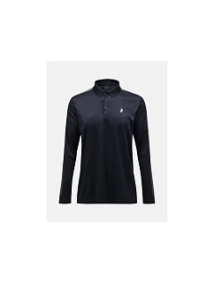 Tričko PEAK PERFORMANCE Player Longsleeve Polo Men, černé