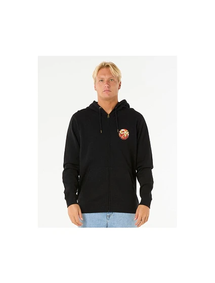 Mikina RIP CURL Wettie Passage Icon Zip Thru, černá Mikina RIP CURL Wettie Passage Icon Zip Thru, černá