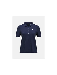 Dámské tričko PEAK PERFORMANCE W Classic Cotton Polo, barva tmavě modrá