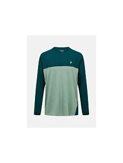 Pánské tričko PEAK PERFORMANCE M Trail Wool-Blend Longsleeve, zelená barva