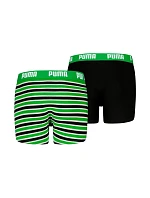 Dětské boxerky Puma Everyday Striped, balení po 2 kusech, zeleno-černé, 938970 03 Dětské boxerky Puma Everyday Striped, balení po 2 kusech, zeleno-černé, 938970 03
