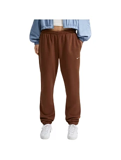 Dámské kalhoty Nike Studio Fleece světle hnědé IM8076 259