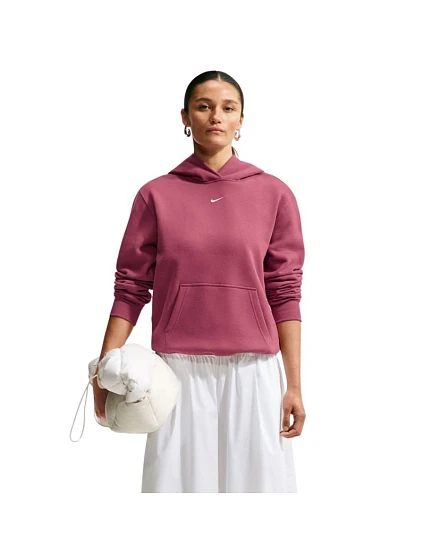 Dámská mikina Nike Studio Fleece Medium Weight, růžová, IM8100 654