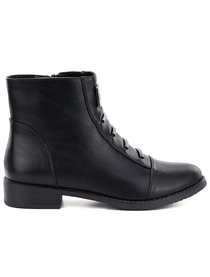Dámské kotníkové boty na plochém podpatku, černé, M. model 22399608 - M. Daszyński Dámské kotníkové boty na plochém podpatku, černé, M. model 22399608 - M. Daszyński