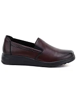Dámské kožené polobotky na klínovém podpatku, bez model 22317059 - Potocki Dámské kožené polobotky na klínovém podpatku, bez model 22317059 - Potocki