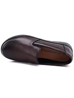 Dámské kožené polobotky na klínovém podpatku, bez model 22317059 - Potocki Dámské kožené polobotky na klínovém podpatku, bez model 22317059 - Potocki