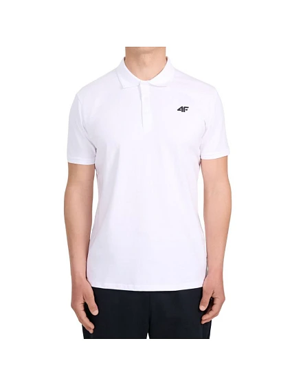 Koszulka męska polo 4F M0770 biała 4FWMM00TPTSM0770 10S pánské Koszulka męska polo 4F M0770 biała 4FWMM00TPTSM0770 10S pánské