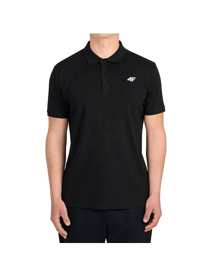 Koszulka męska polo 4F M0770 głęboka czerń 4FWMM00TPTSM0770 20S pánské Koszulka męska polo 4F M0770 głęboka czerń 4FWMM00TPTSM0770 20S pánské